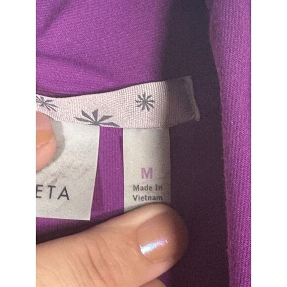 Athleta Agagra Wrap Soft Flowy Open Front Cardigan Purple Taupe Ballet Core Sz M - Picture 12 of 15